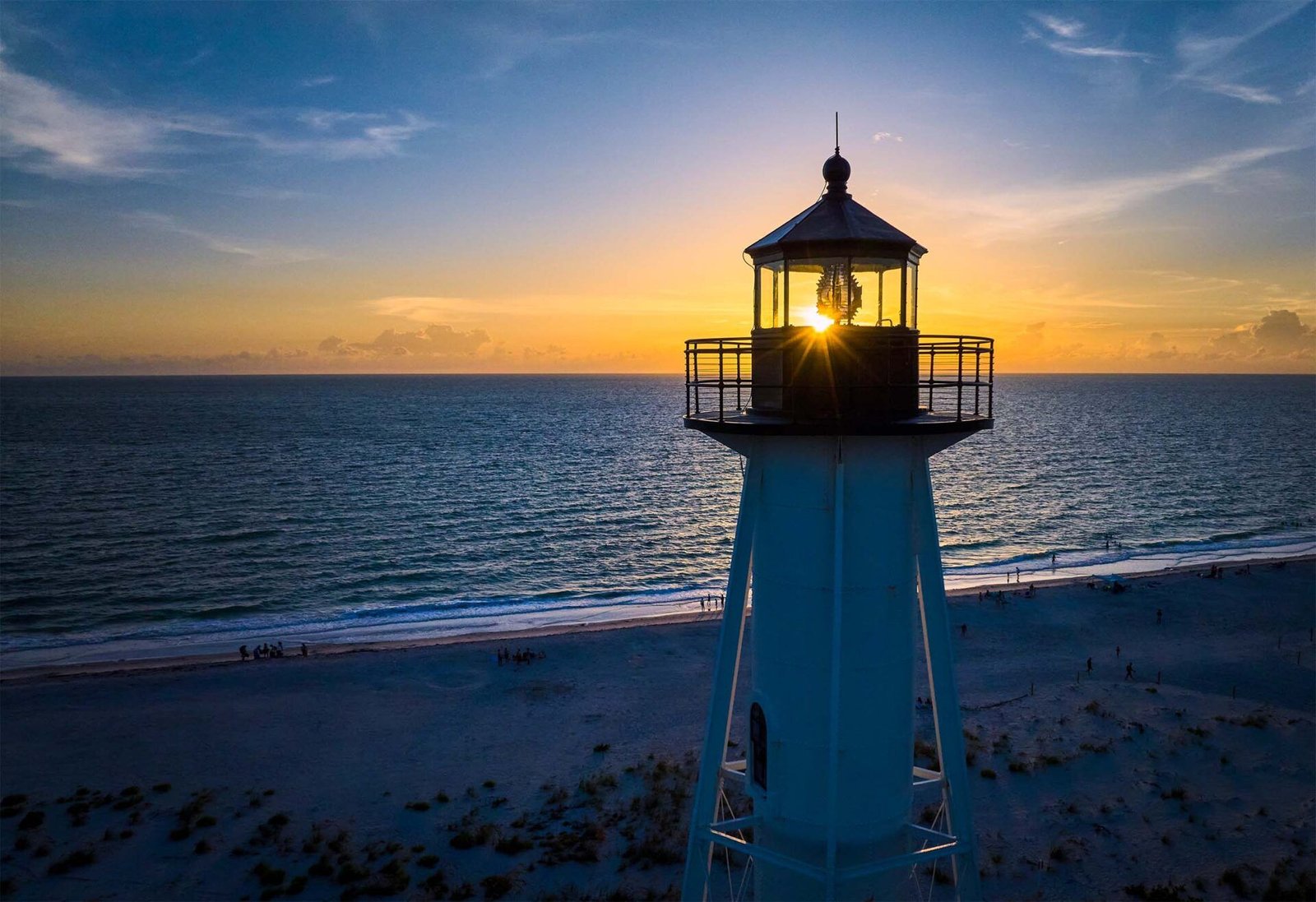 Boca Grande lighthouse at sunset on Gasparilla Island